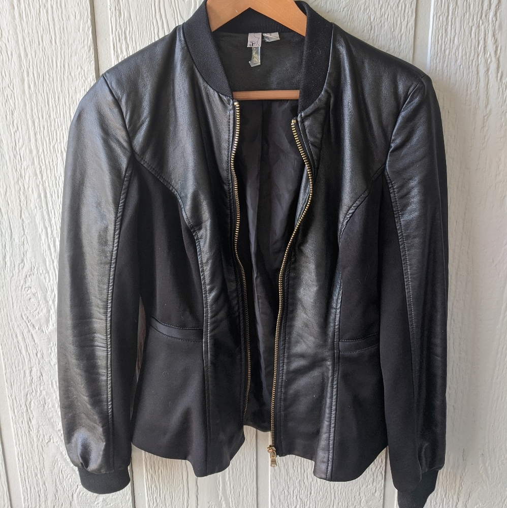 Faux Leather Jacket/Blazer